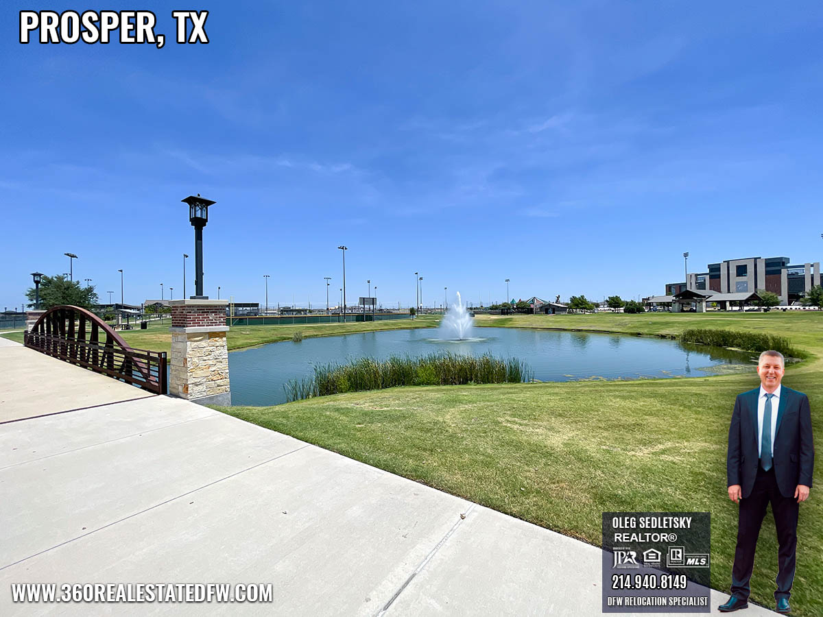 Frontier Park in Prosper TX - Prosper TX Relocation Guide - Oleg Sedletsky Realtor - Dallas-Fort Worth Relocation Expert - Call 214-940-8149 - moving to Prosper,TX