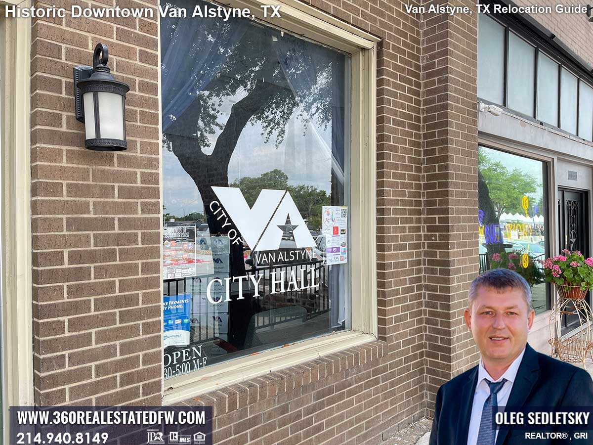 Historic downtown Van Alstyne Texas. Realtor in Van Alstyne TX - Oleg Sedletsky 214-940-8149