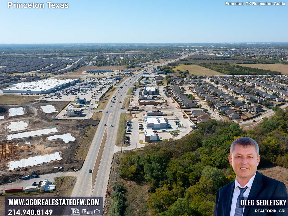 Aerial view of Princeton, TX. Princeton Texas is located in Northeast Collin County on U.S. Highway