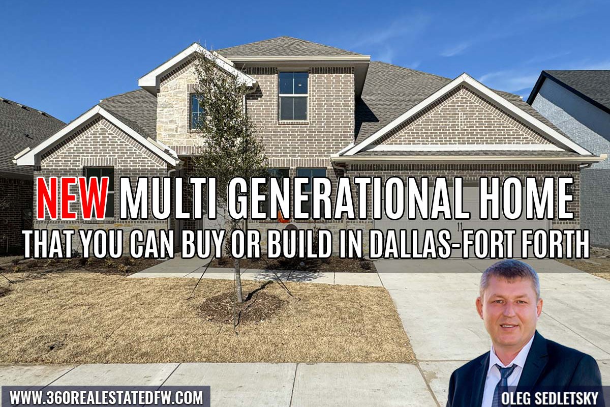 Multi Generational Home in Dallas - 2 Story, 4 Bedrooms, 3,1 bathrooms, 3700 SqFt, two living areas, two separate entries, 60 foot lot-This floorplan is available in multiple locations in the Dallas area