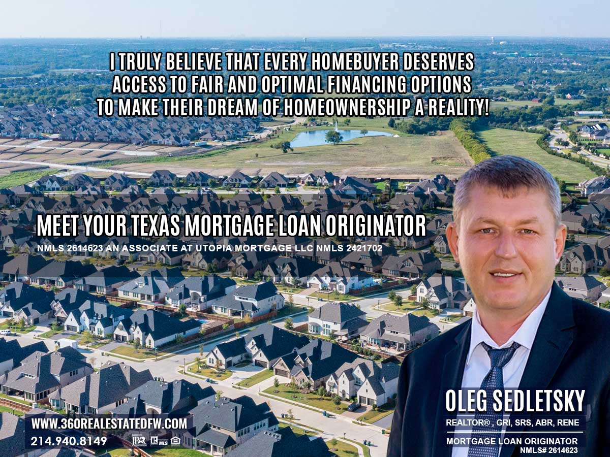 Oleg Sedletsky, Dallas-Fort Worth Realtor® and Mortgage Loan Originator, offers exceptional benefits that all homebuyers should take advantage of!