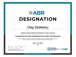 Oleg Sedletsky ABR designation certificate