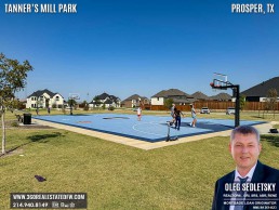 Tanner’s Mill Park in Prosper, TX is an 8.9-acre outdoor fitness and sports paradise