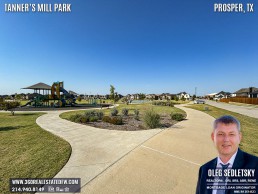 Tanner’s Mill Park in Prosper, TX is an 8.9-acre outdoor fitness and sports paradise