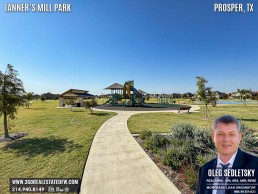 Tanner’s Mill Park in Prosper, TX is an 8.9-acre outdoor fitness and sports paradise