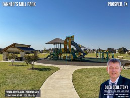 Tanner’s Mill Park in Prosper, TX is an 8.9-acre outdoor fitness and sports paradise