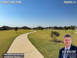 Tanner’s Mill Park in Prosper, TX is an 8.9-acre outdoor fitness and sports paradise