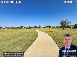 Tanner’s Mill Park in Prosper, TX is an 8.9-acre outdoor fitness and sports paradise